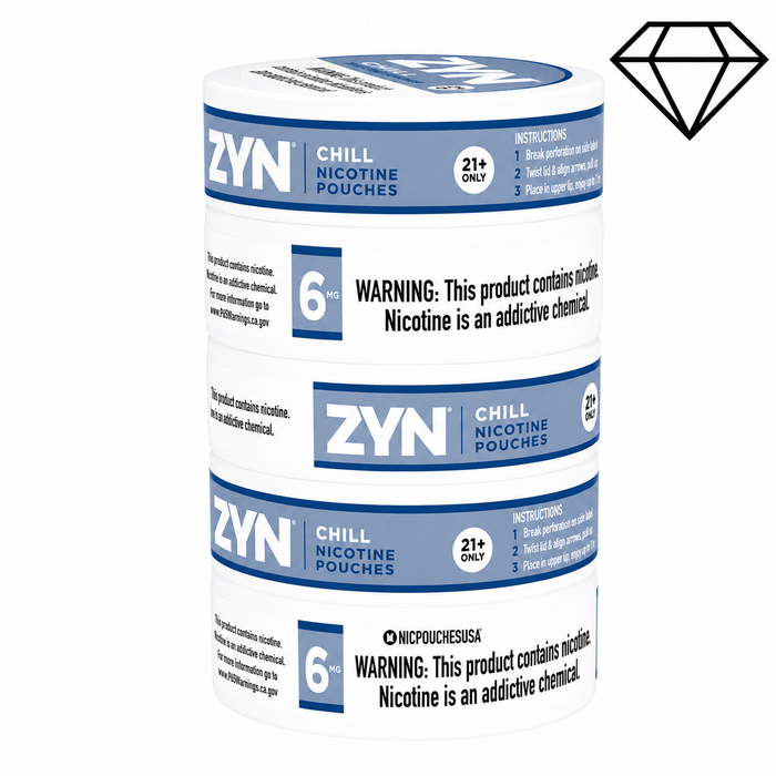 ZYN US Nicotine Pouches - Chill (Unflavored)