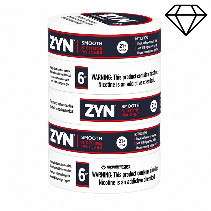 ZYN US Nicotine Pouches - Smooth (Unflavored)